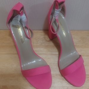 Dream Pairs Women's "Hi-Chunk" Fushsia Suede Size 8 Heels